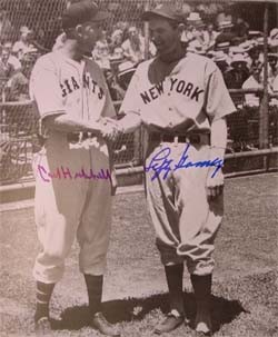 Lefty Gomez and Carl Hubbell Autographed Photo
