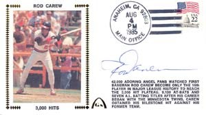 Rod Carew Autographed 3,000 Hit Gateway Cover 