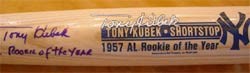 Tony Kubek Autographed Limited Edition Bat with 1957 AL Rookie of the Year Inscription 