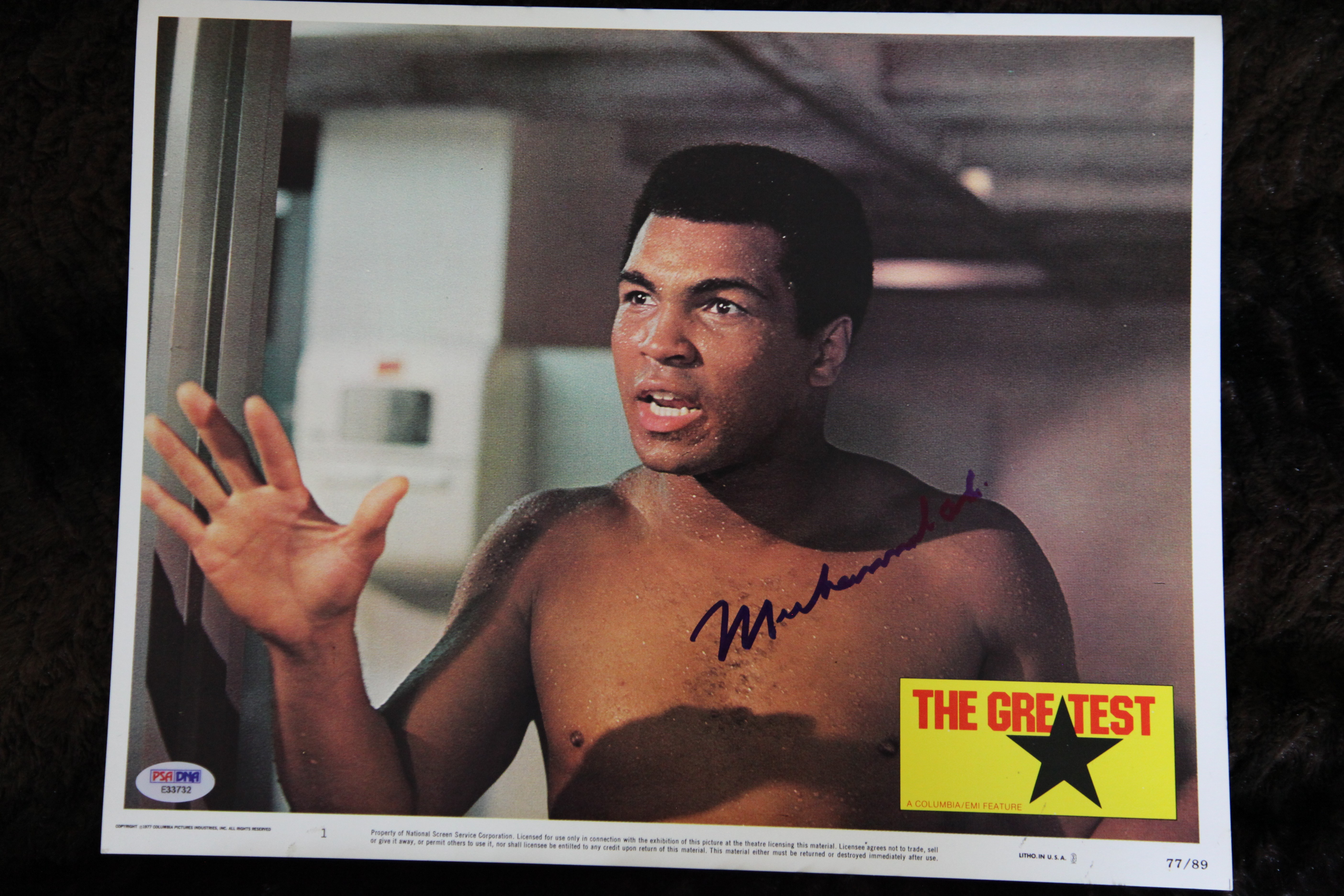 Muhammad Ali Poster Signed from the movie The Greatest   Comes with Letter of Authenticity