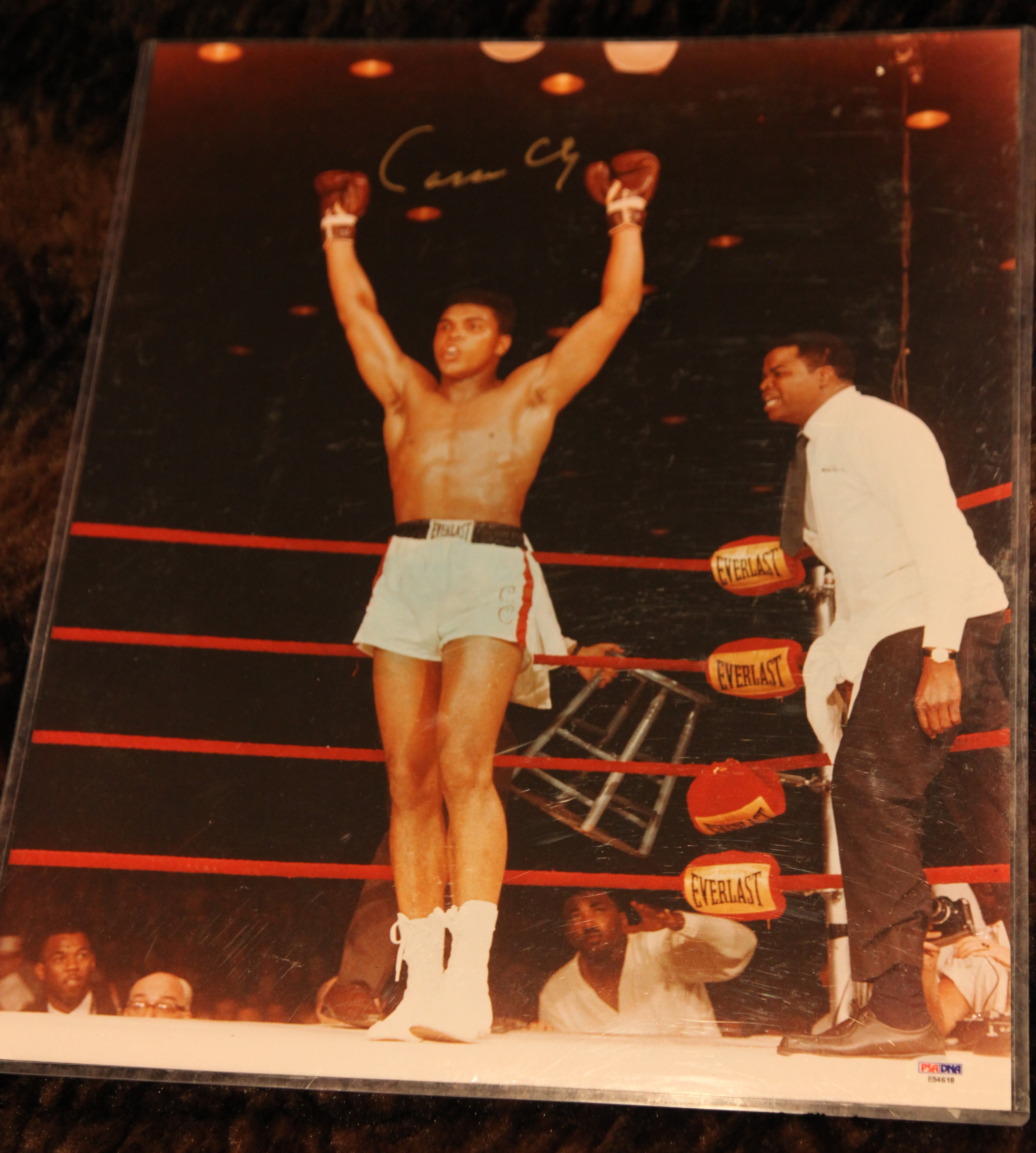 16x20 Signed "Rare Signature" of Muhammad Ali "aka" Cassicus Clay before he became a Muslim   Comes with Letter of Authenticity