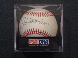 Joe DiMaggio Autographed Baseball (D)