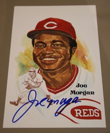 Joe Morgan Autographed Perez-Steele Art Postcard