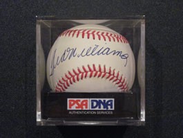 Ted Williams Autographed Baseball (D)