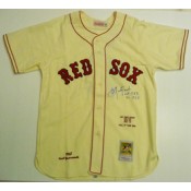 Carl Yastrzemski Autographed 1967 Mitchell and Ness Jersey with HOF 1989 and TC 1967 Inscriptions