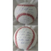 Carl Yastrzemski Autographed Baseball with his 14 Major Statistics Inscribed 