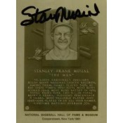 Stan Musial Autographed Metallic HOF Card 