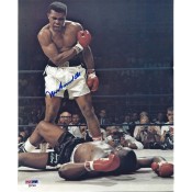 Signed 8x10 of Muhammad Ali after knocking down Sonny Liston in the ring